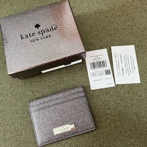 *NEW* Kate Spade Small Glitter Slim Card Holder